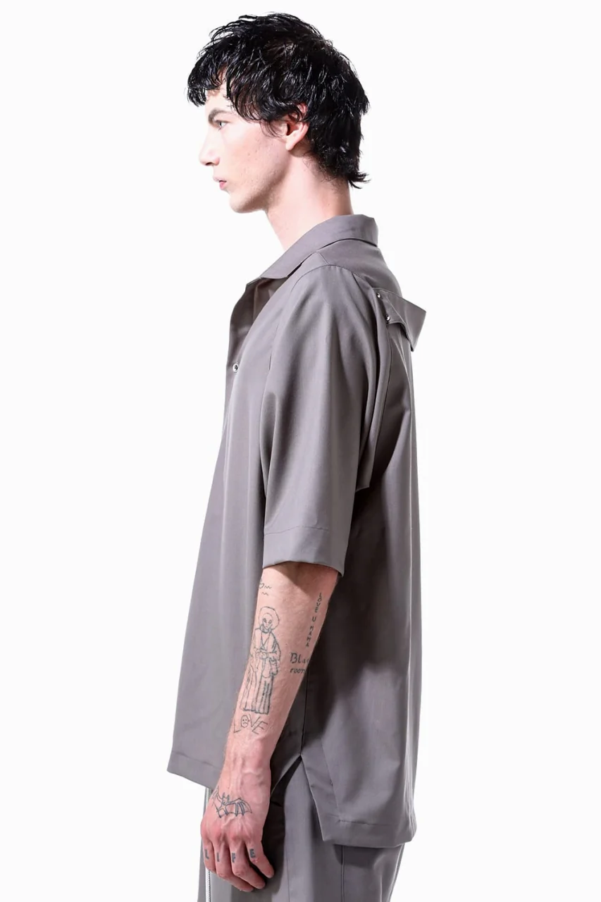 A.F ARTEFACT RESORT SHIRT / TROPICAL WOOL (GREY) - Image 15