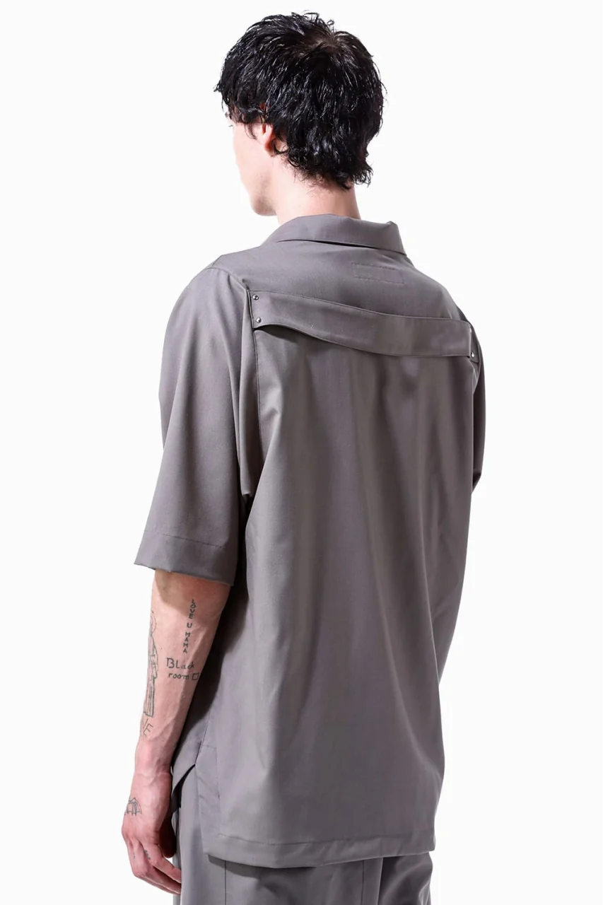 A.F ARTEFACT RESORT SHIRT / TROPICAL WOOL (GREY) - Image 17