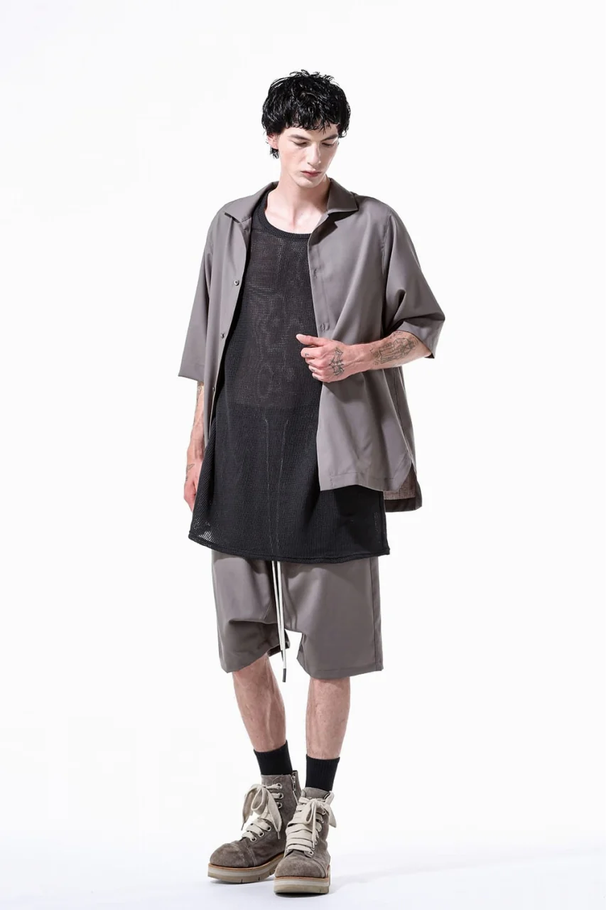 A.F ARTEFACT RESORT SHIRT / TROPICAL WOOL (GREY) - Image 18