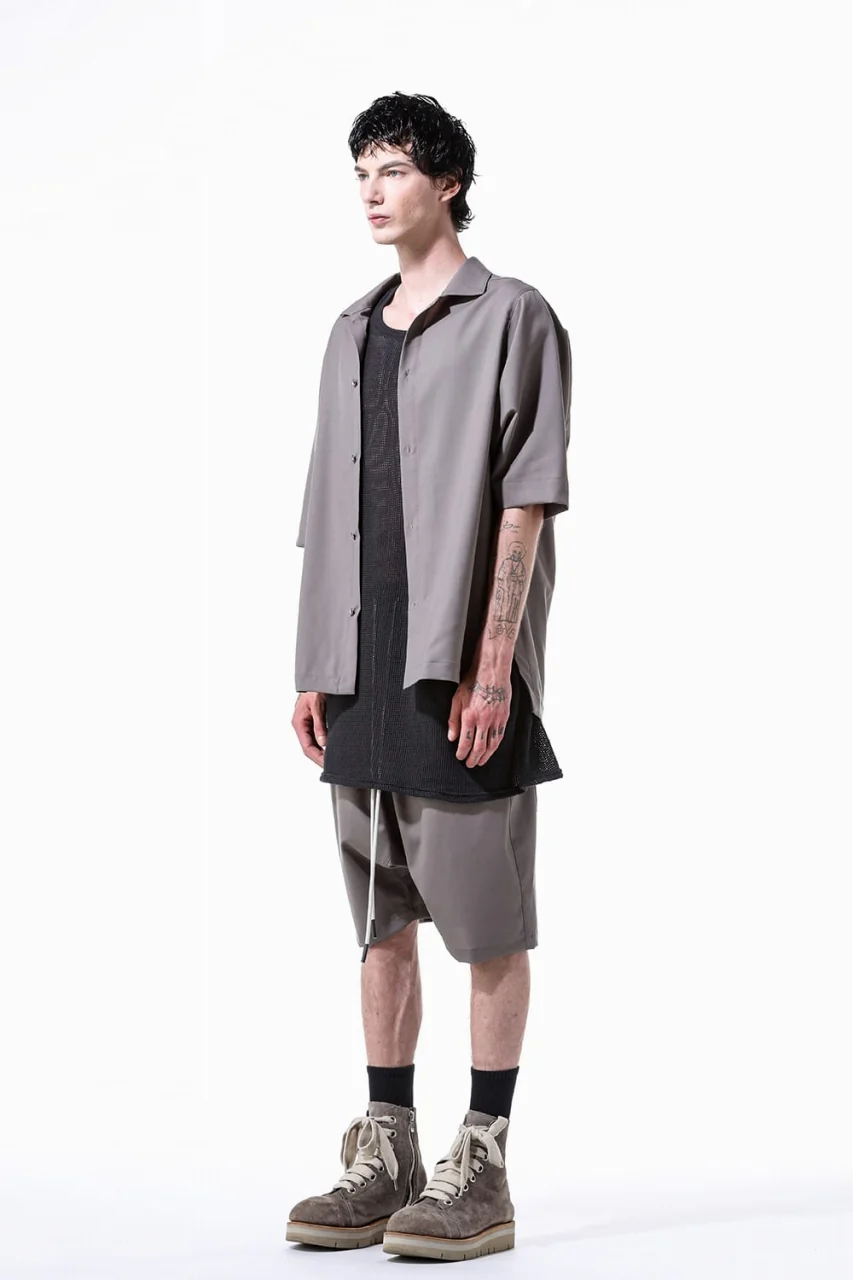 A.F ARTEFACT RESORT SHIRT / TROPICAL WOOL (GREY) - Image 19