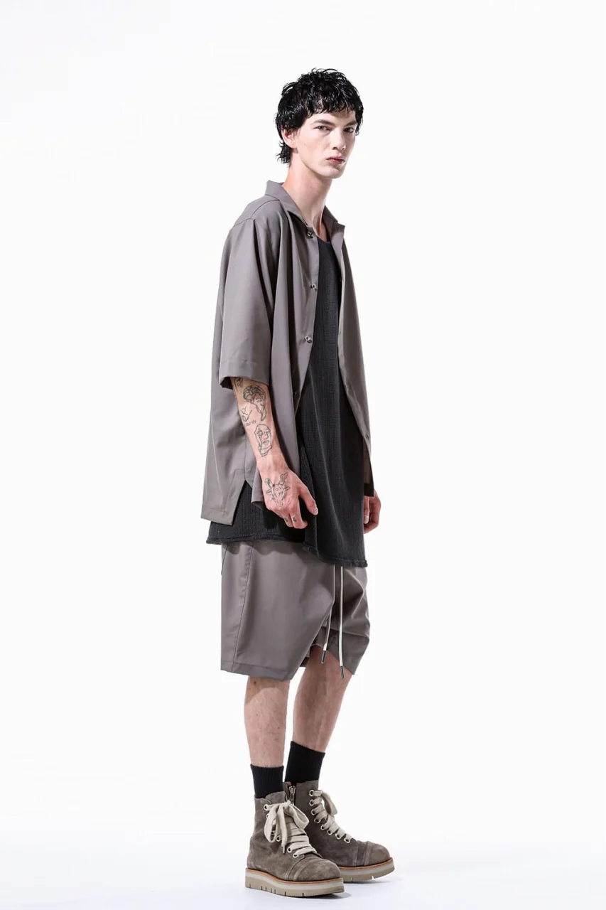 A.F ARTEFACT RESORT SHIRT / TROPICAL WOOL (GREY) - Image 23