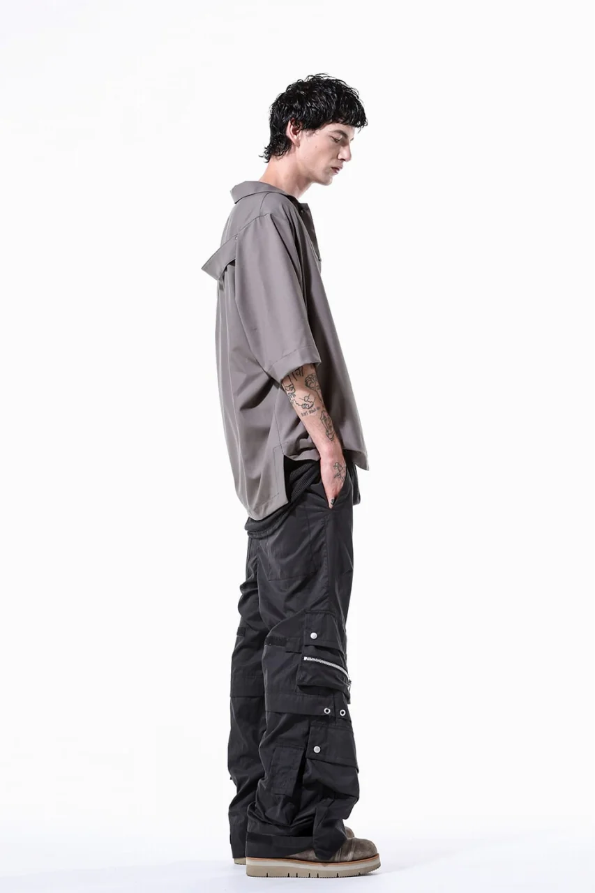 A.F ARTEFACT RESORT SHIRT / TROPICAL WOOL (GREY) - Image 25