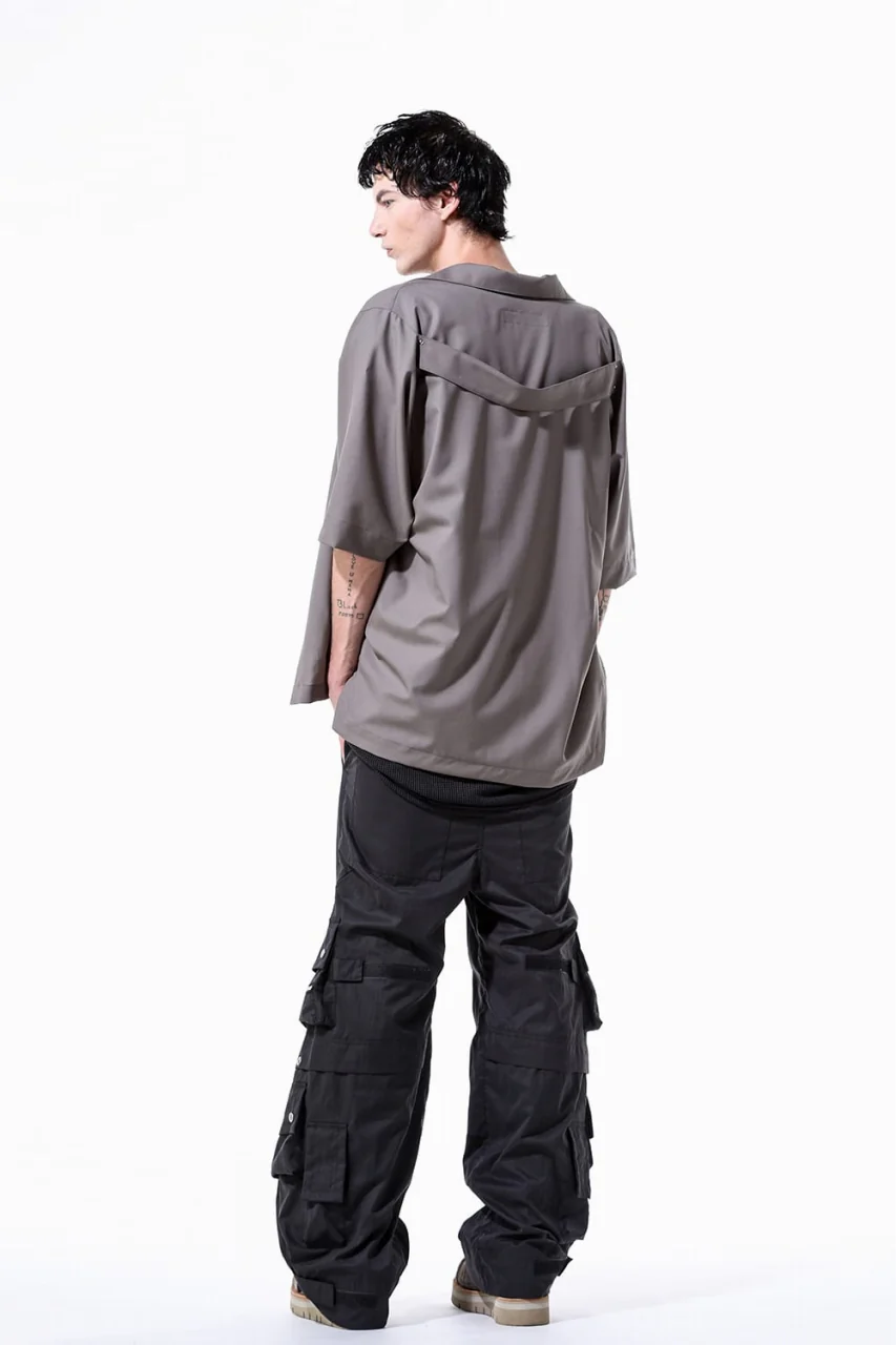 A.F ARTEFACT RESORT SHIRT / TROPICAL WOOL (GREY) - Image 26