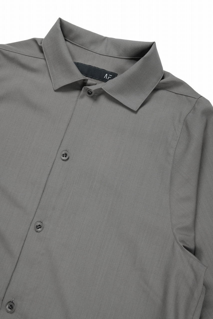 A.F ARTEFACT RESORT SHIRT / TROPICAL WOOL (GREY) - Image 4