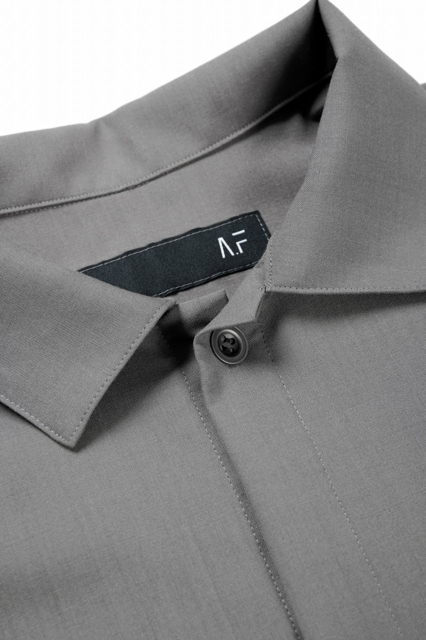 A.F ARTEFACT RESORT SHIRT / TROPICAL WOOL (GREY) - Image 5