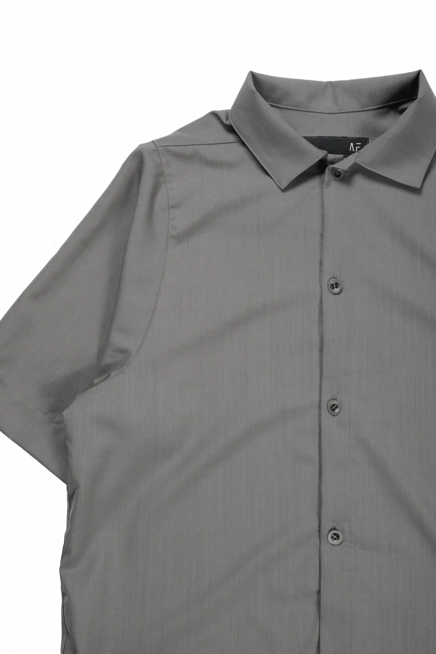 A.F ARTEFACT RESORT SHIRT / TROPICAL WOOL (GREY) - Image 6