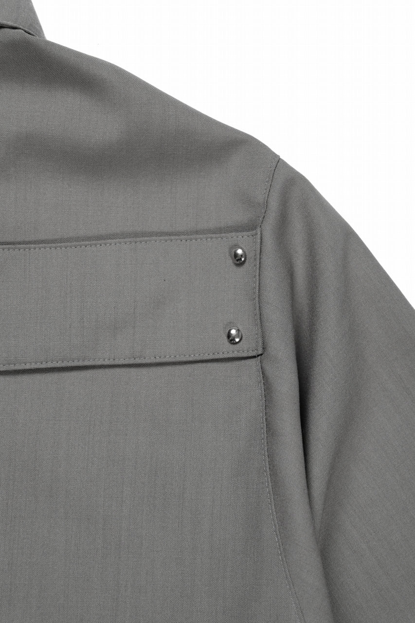 A.F ARTEFACT RESORT SHIRT / TROPICAL WOOL (GREY) - Image 7