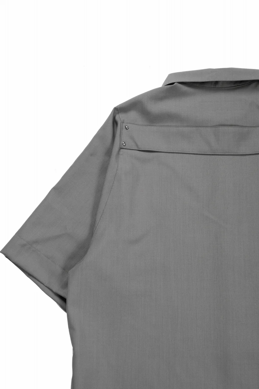 A.F ARTEFACT RESORT SHIRT / TROPICAL WOOL (GREY) - Image 8