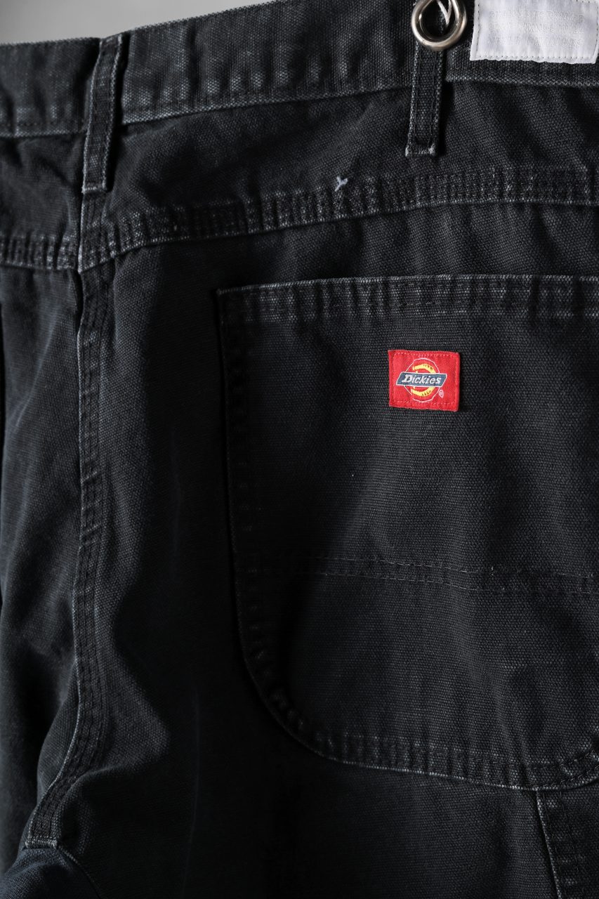 CHANGES x LOOM exclusive REMAKE REGULAR FIT CARPENTER PANTS / VINTAGE DUCK FABRIC (STONE WASHED) (BLACK #E) - Image 12