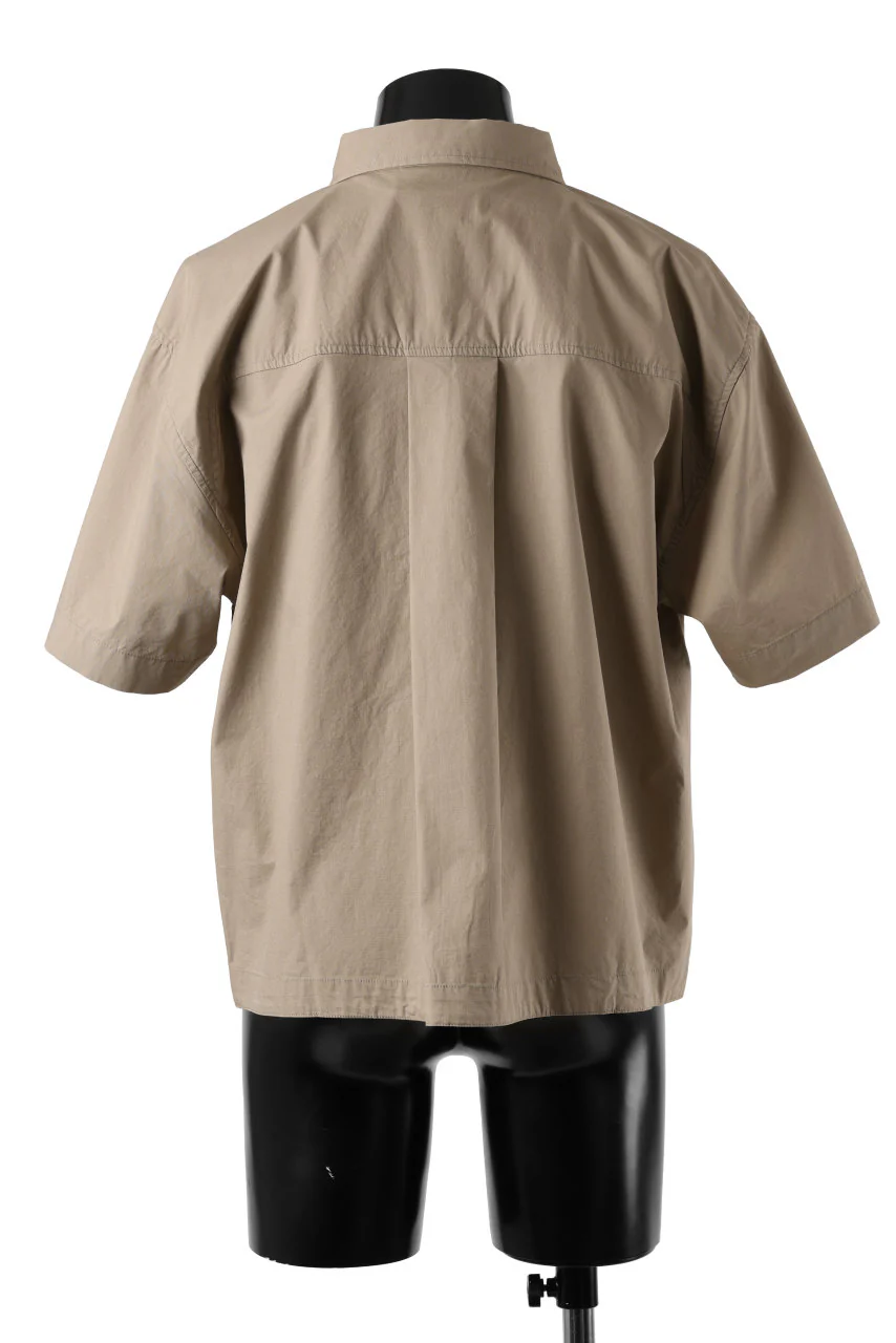 entire studios ZIP POCKET SHORT SLEEVE SHIRT (CAMEL) - Image 4