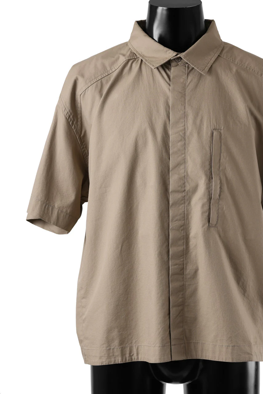 entire studios ZIP POCKET SHORT SLEEVE SHIRT (CAMEL) - Image 5