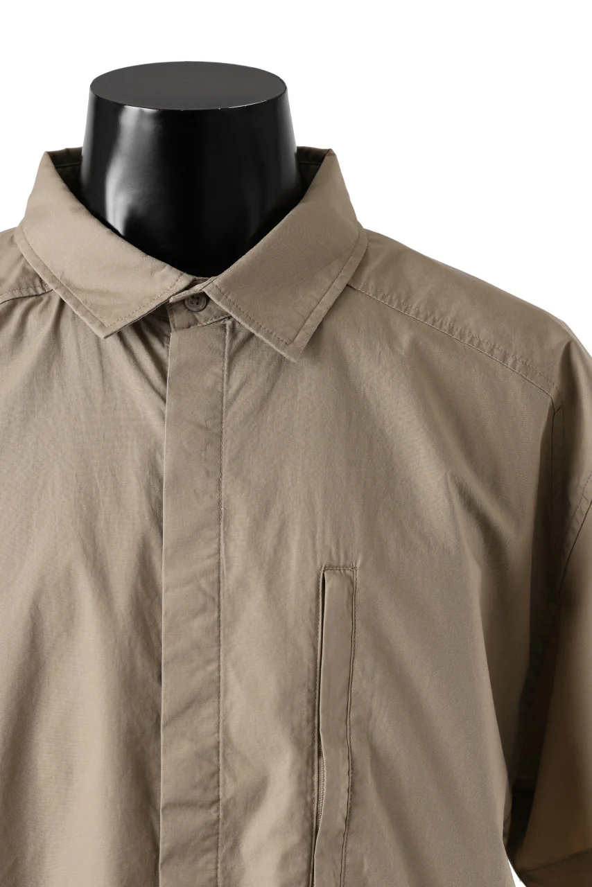 entire studios ZIP POCKET SHORT SLEEVE SHIRT (CAMEL) - Image 6