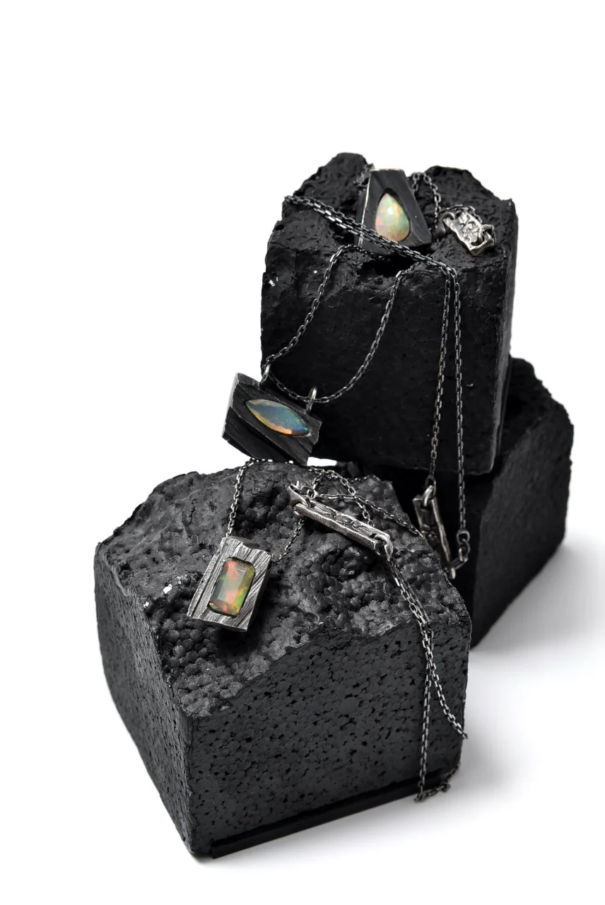 GASPARD HEX Faceted Opal Pendant Drop Shape - Image 10