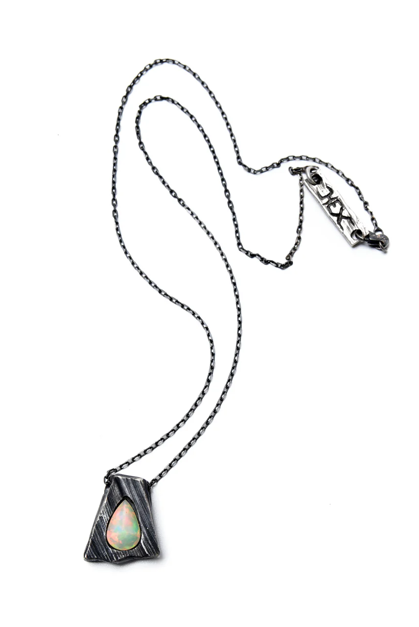 GASPARD HEX Faceted Opal Pendant Drop Shape - Image 4