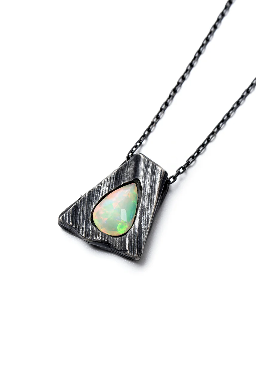 GASPARD HEX Faceted Opal Pendant Drop Shape - Image 5