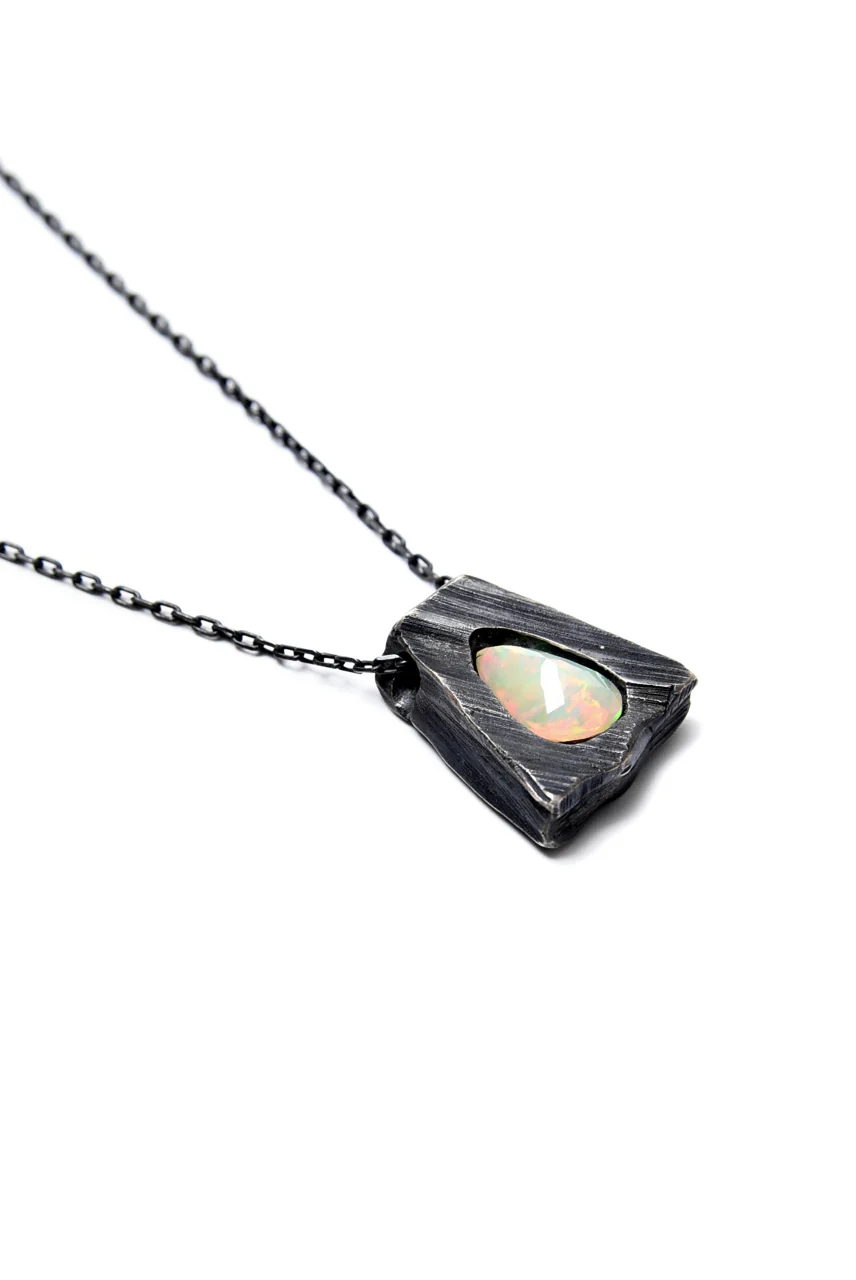 GASPARD HEX Faceted Opal Pendant Drop Shape - Image 7