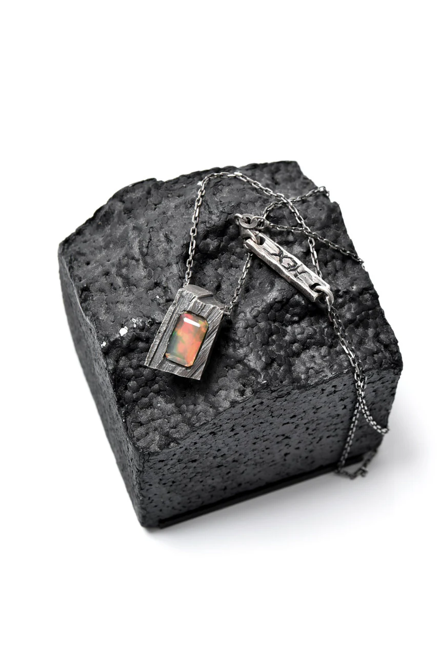 GASPARD HEX Faceted Opal Pendant Rectangle Shape - Image 14