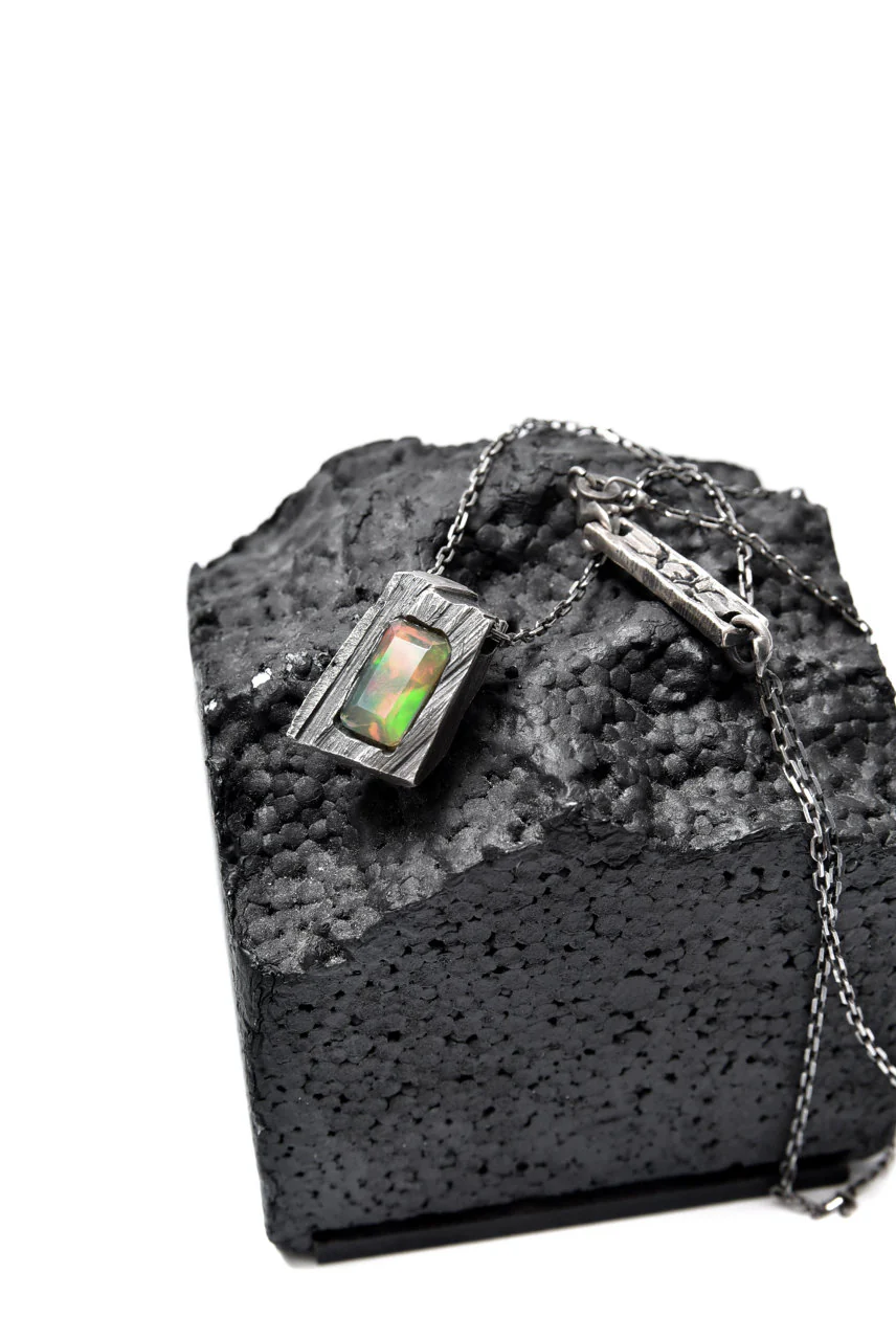 GASPARD HEX Faceted Opal Pendant Rectangle Shape - Image 15
