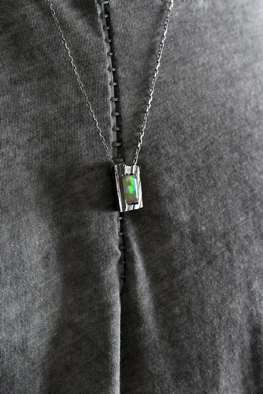 GASPARD HEX Faceted Opal Pendant Rectangle Shape - Image 17