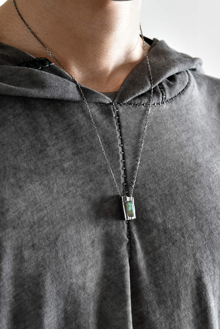 GASPARD HEX Faceted Opal Pendant Rectangle Shape - Image 18