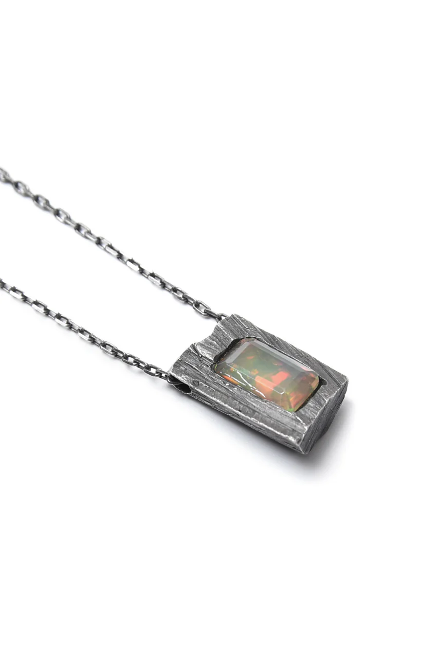 GASPARD HEX Faceted Opal Pendant Rectangle Shape - Image 4