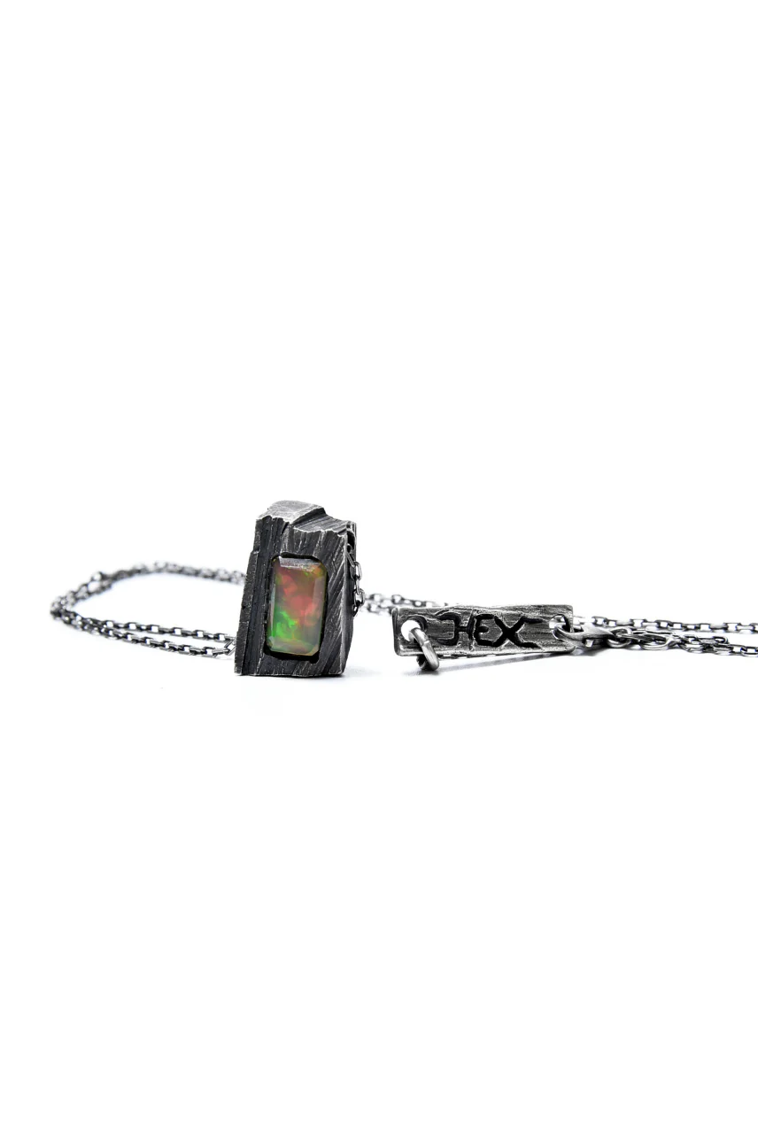 GASPARD HEX Faceted Opal Pendant Rectangle Shape - Image 9