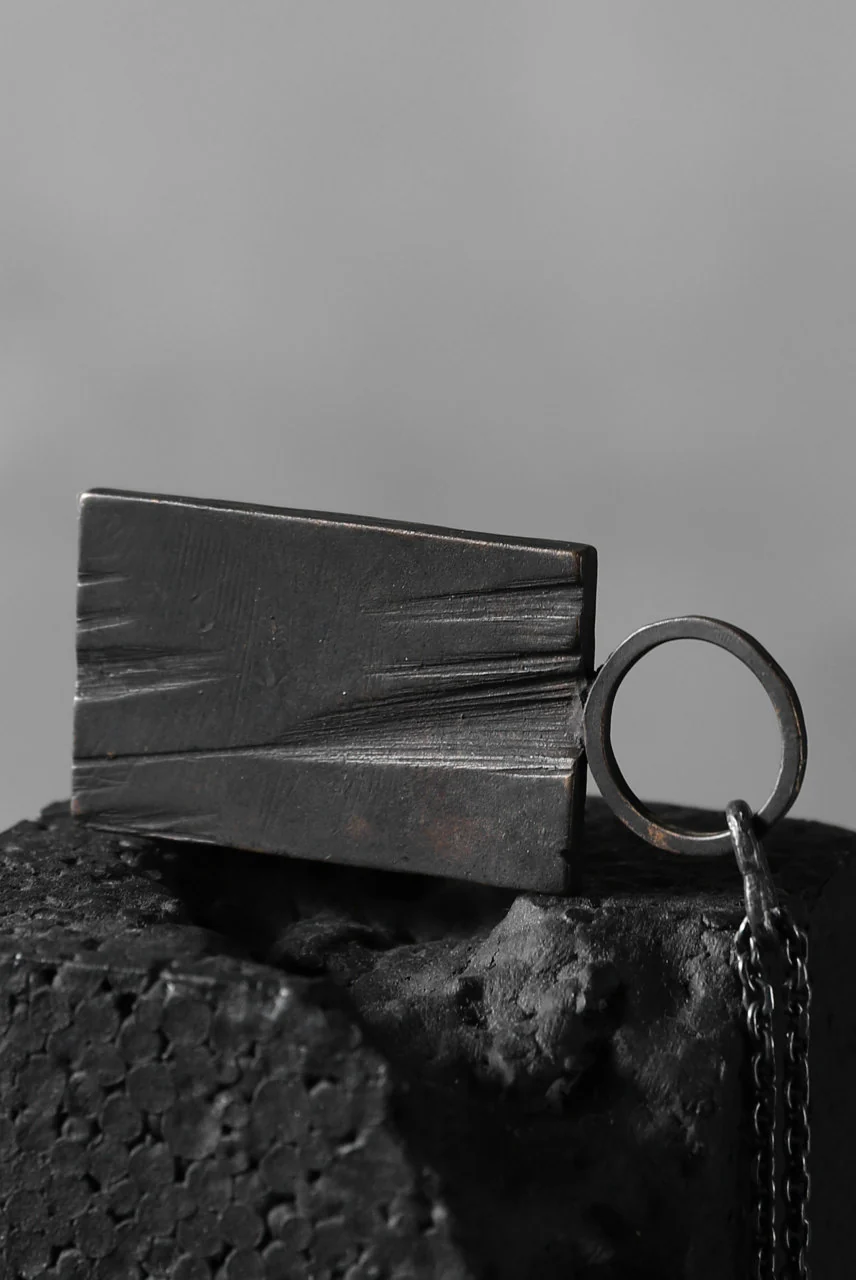 GASPARD HEX Glyphic Pendant oxidized bronze / 60cm chain - Image 10