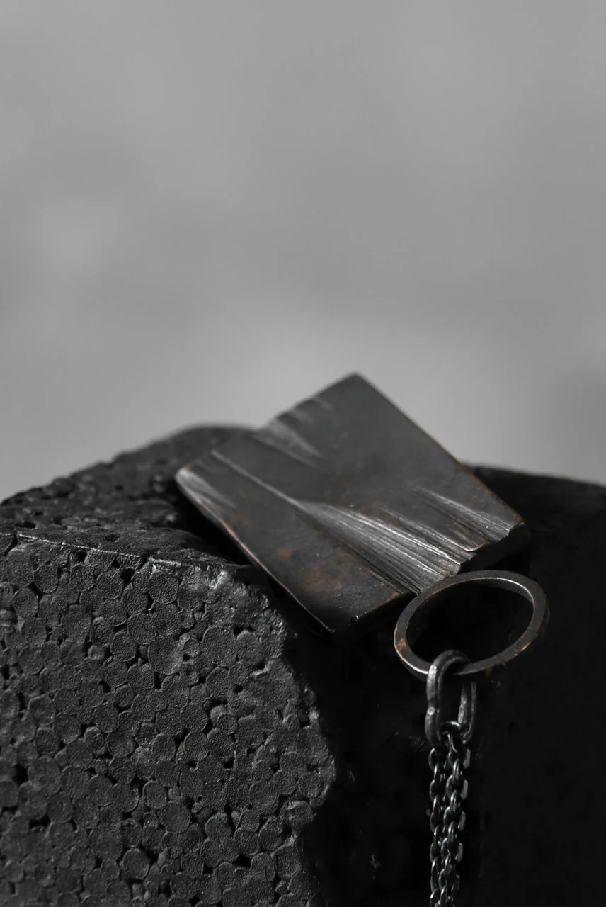 GASPARD HEX Glyphic Pendant oxidized bronze / 60cm chain - Image 11