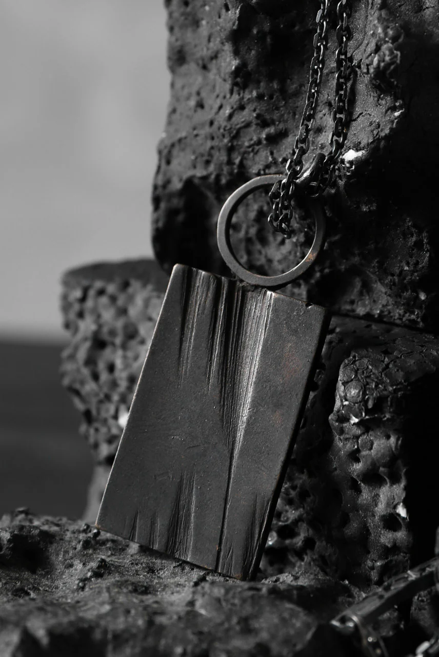 GASPARD HEX Glyphic Pendant oxidized bronze / 60cm chain - Image 3