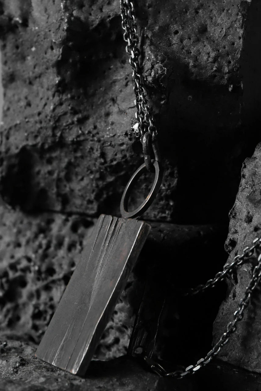 GASPARD HEX Glyphic Pendant oxidized bronze / 60cm chain - Image 4