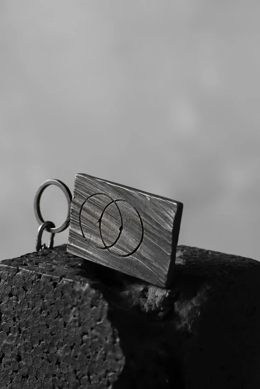 GASPARD HEX Glyphic Pendant oxidized bronze / 60cm chain - Image 8