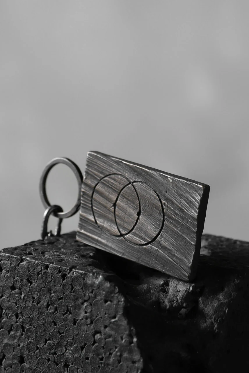 GASPARD HEX Glyphic Pendant oxidized bronze / 60cm chain - Image 9