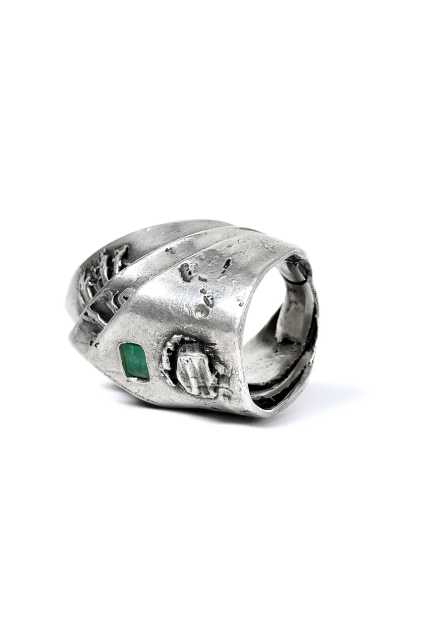 GASPARD HEX Mayan Ring with EMERALD JEWELRY - Image 4