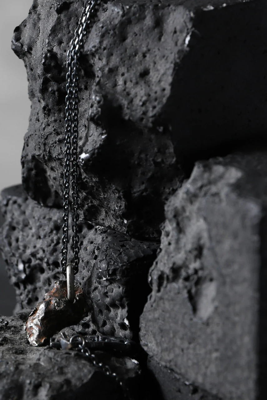 GASPARD HEX Meteorite Pendant with White Diamond / 60cm chain - Image 5