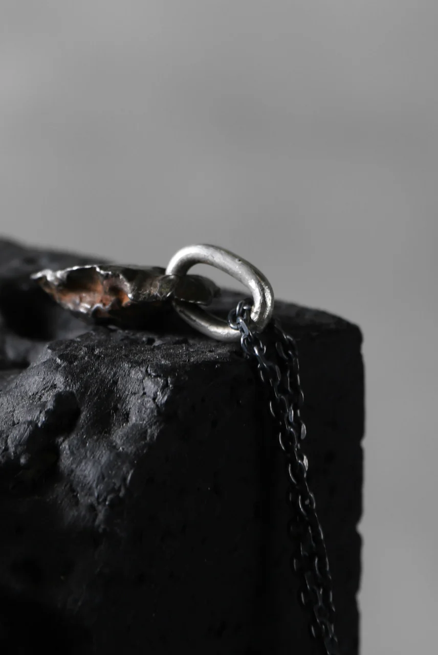 GASPARD HEX Meteorite Pendant with White Diamond / 60cm chain - Image 9