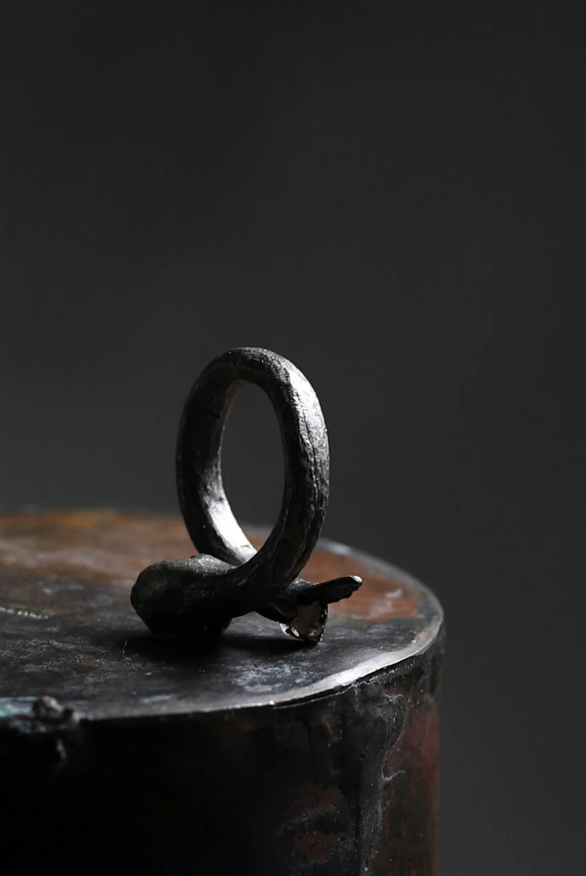 Holzpuppe exclusive Bone ring with Smoke Quartz - Image 17