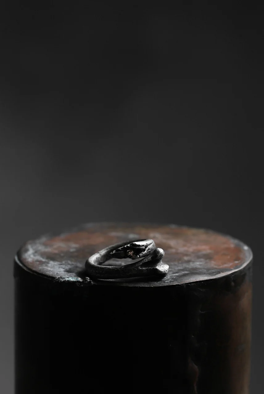 Holzpuppe exclusive Bone ring with Smoke Quartz - Image 19