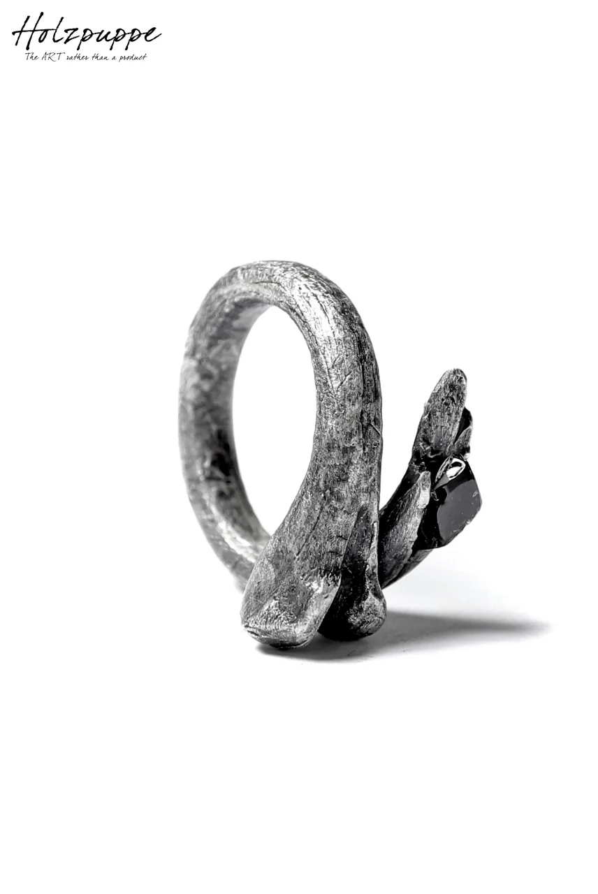 Holzpuppe exclusive Bone ring with Smoke Quartz - Image 3
