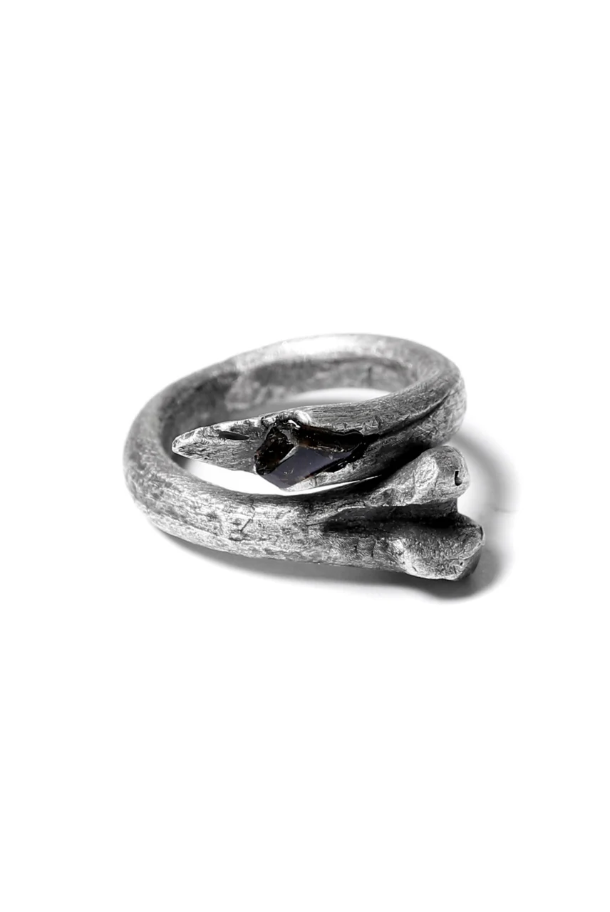 Holzpuppe exclusive Bone ring with Smoke Quartz - Image 6