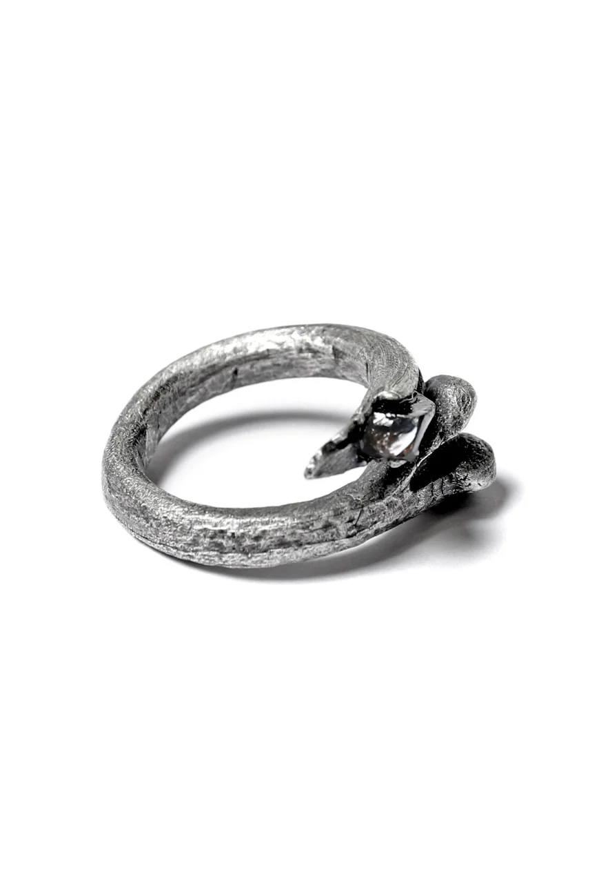 Holzpuppe exclusive Bone ring with Smoke Quartz - Image 9
