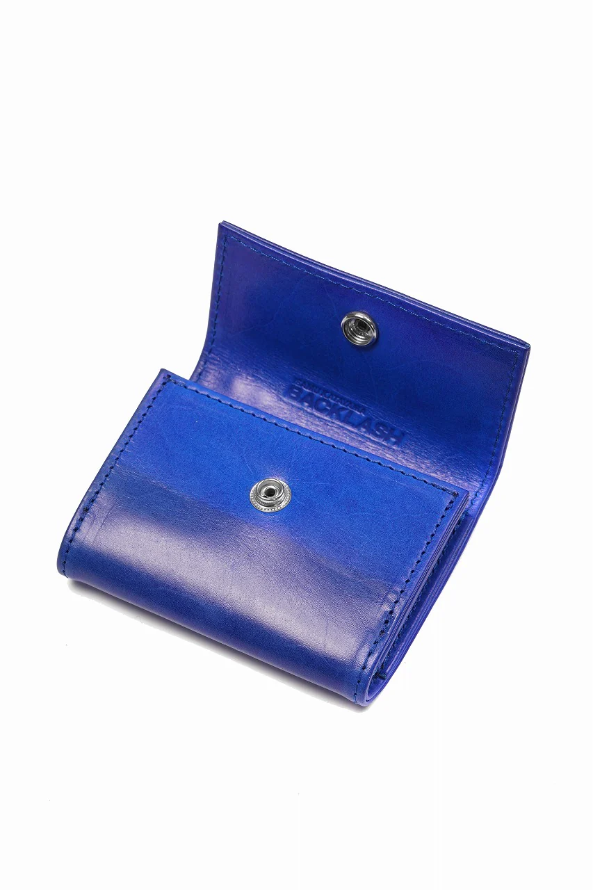 ISAMU KATAYAMA BACKLASH "Vitello Lucido" TINY WALLET / GUIDI CALF WHITE TANNING (BRILLIANT BLUE) - Image 6