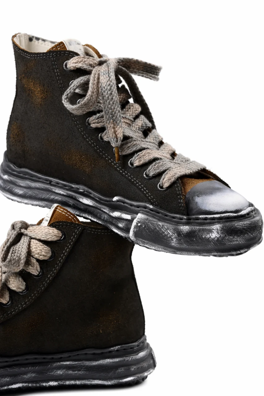 ISAMU KATAYAMA BACKLASH xx Maison MIHARA YASUHIRO “PETERSON” OG SOLE STEER SUEDE GARMENT-DYED HIGH-TOP SNEAKER (BLACK) - Image 18