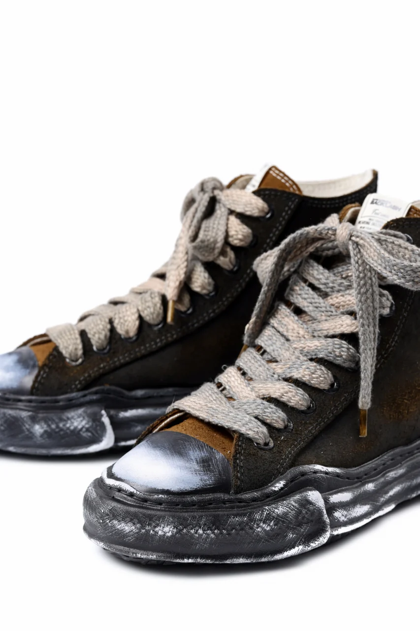 ISAMU KATAYAMA BACKLASH xx Maison MIHARA YASUHIRO “PETERSON” OG SOLE STEER SUEDE GARMENT-DYED HIGH-TOP SNEAKER (BLACK) - Image 22