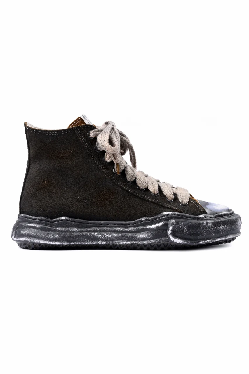 ISAMU KATAYAMA BACKLASH xx Maison MIHARA YASUHIRO “PETERSON” OG SOLE STEER SUEDE GARMENT-DYED HIGH-TOP SNEAKER (BLACK) - Image 6