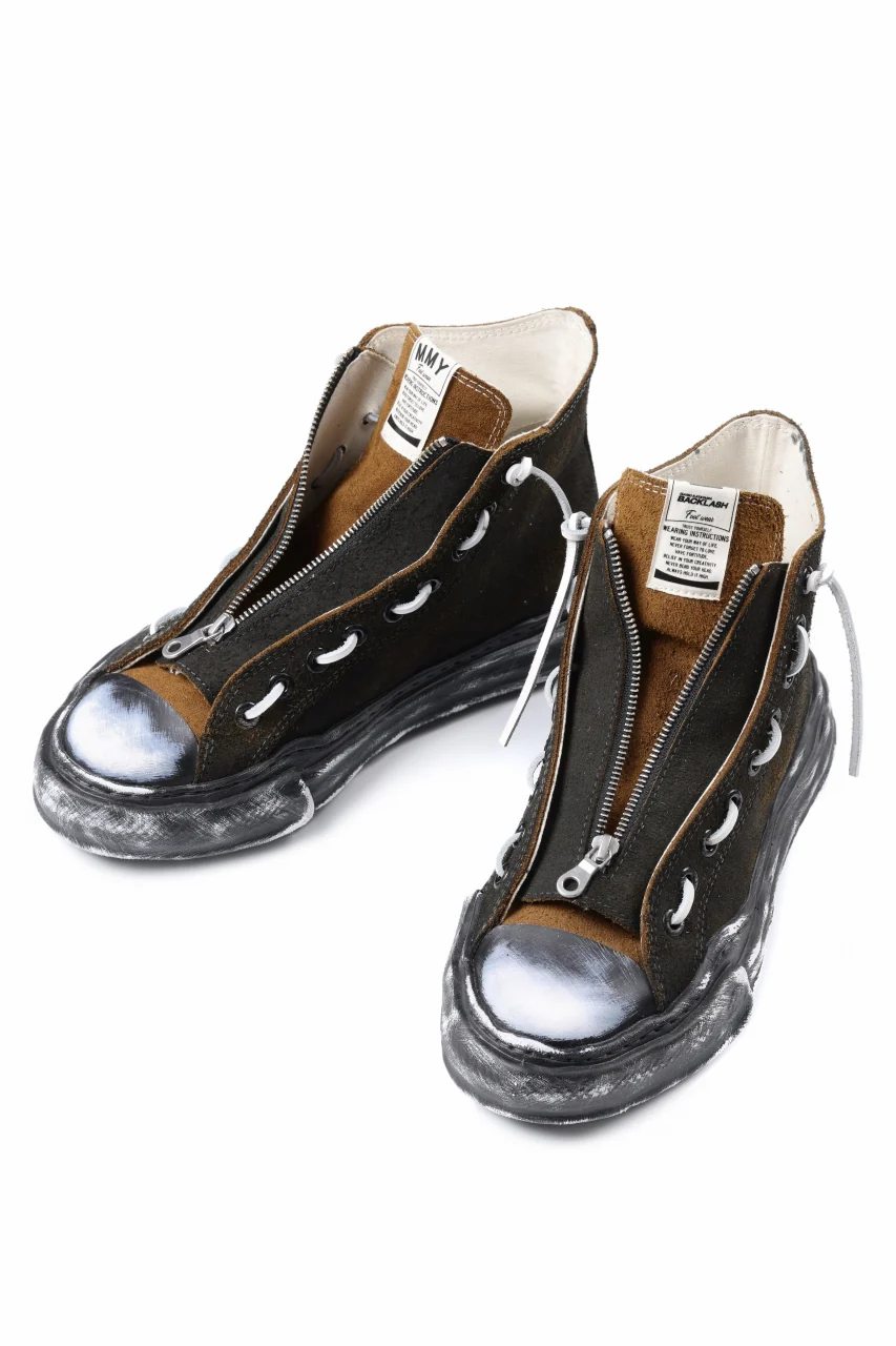 ISAMU KATAYAMA BACKLASH xx Maison MIHARA YASUHIRO “PETERSON” OG SOLE STEER SUEDE GARMENT-DYED HIGH-TOP SNEAKER (BLACK) - Image 8