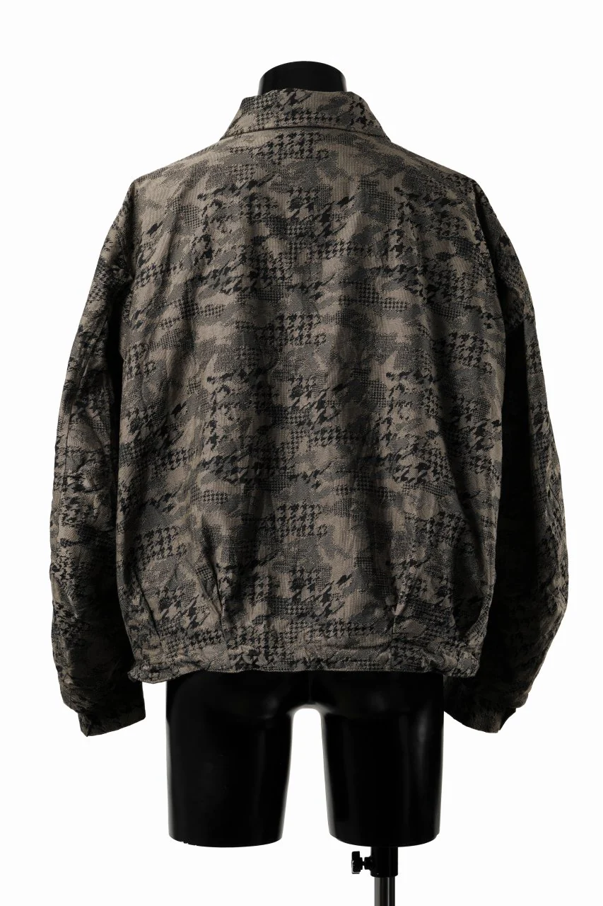 KLASICA "IRWELL" CURVED ARM BUTTON BLOUSON / BACK JACQUARD HOUND TOOTH CAMO (FOREST) - Image 5