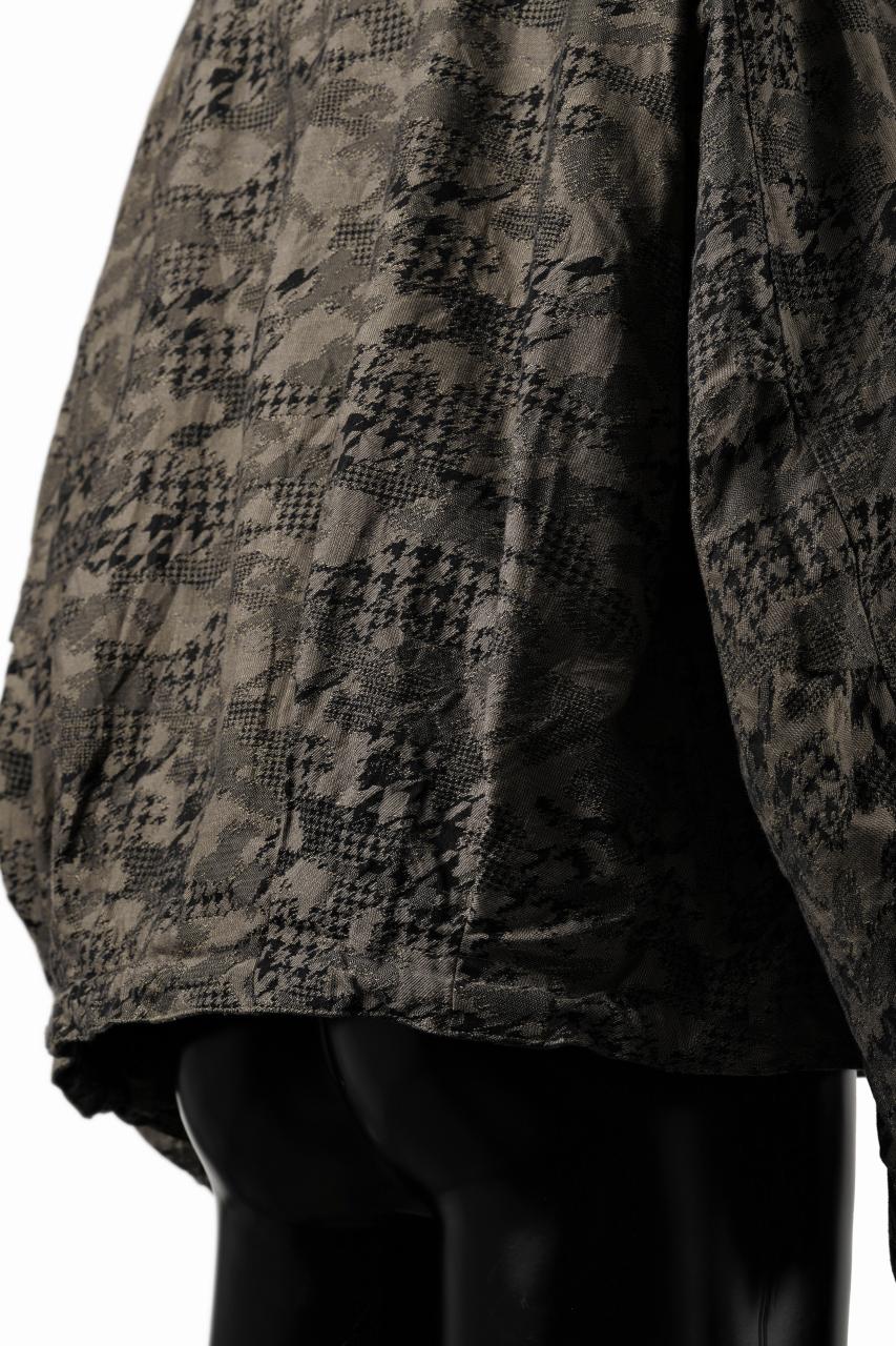 KLASICA "IRWELL" CURVED ARM BUTTON BLOUSON / BACK JACQUARD HOUND TOOTH CAMO (FOREST) - Image 8