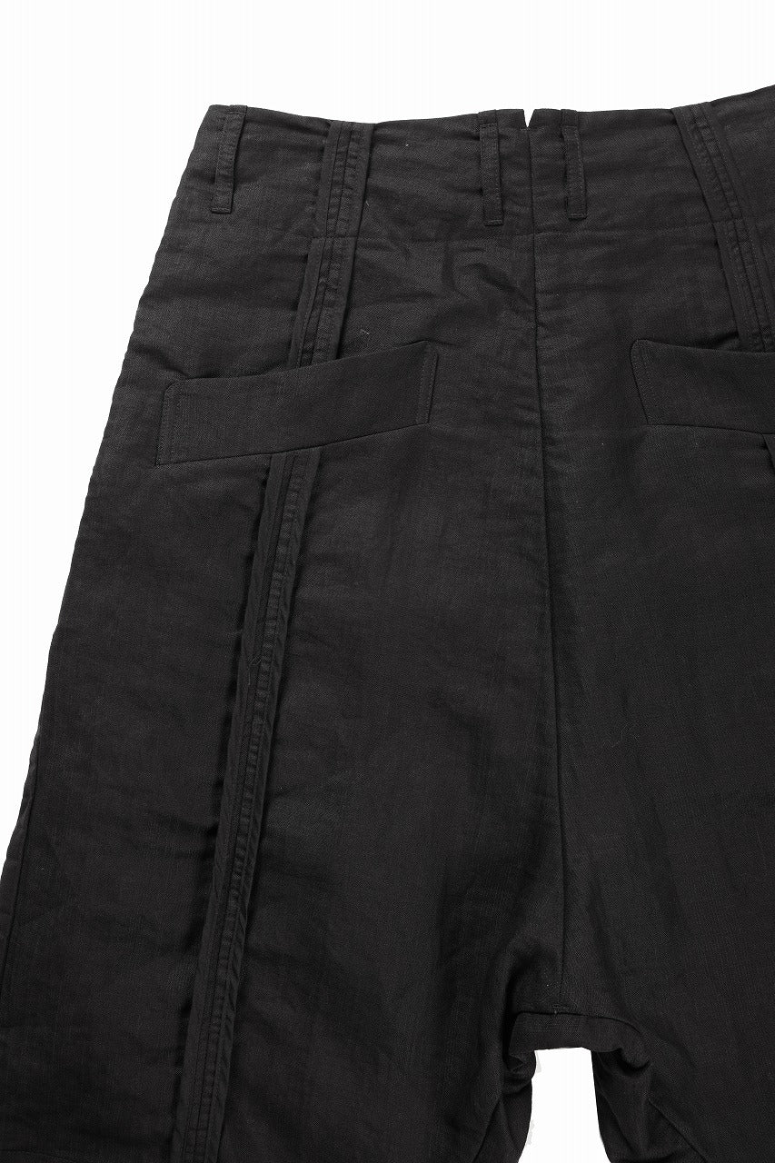 KLASICA "SABRON 66" RE CONSTRUCTED MID PANTS / CRISP FINISH AIRLY MICRO DOBBY (BLACK) - Image 7