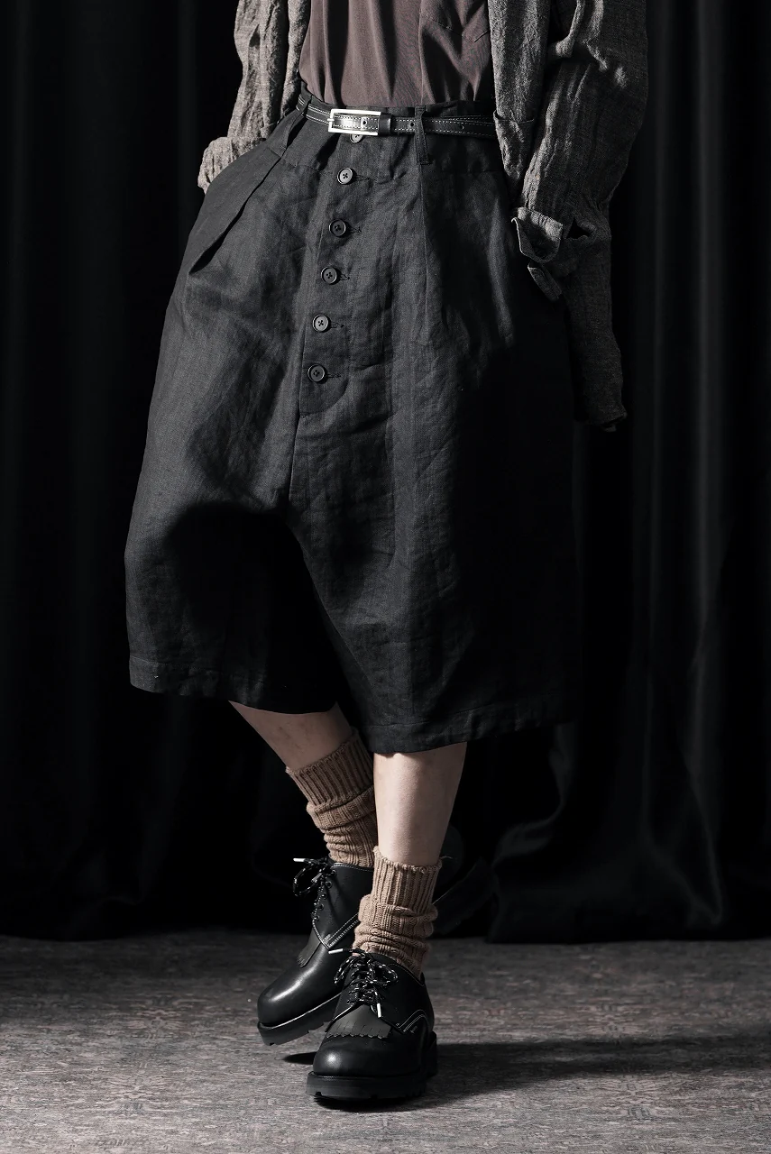 KLASICA "SABRON 66" RE CONSTRUCTED MID PANTS / CRISP FINISH AIRLY MICRO DOBBY (BLACK) - Image 9