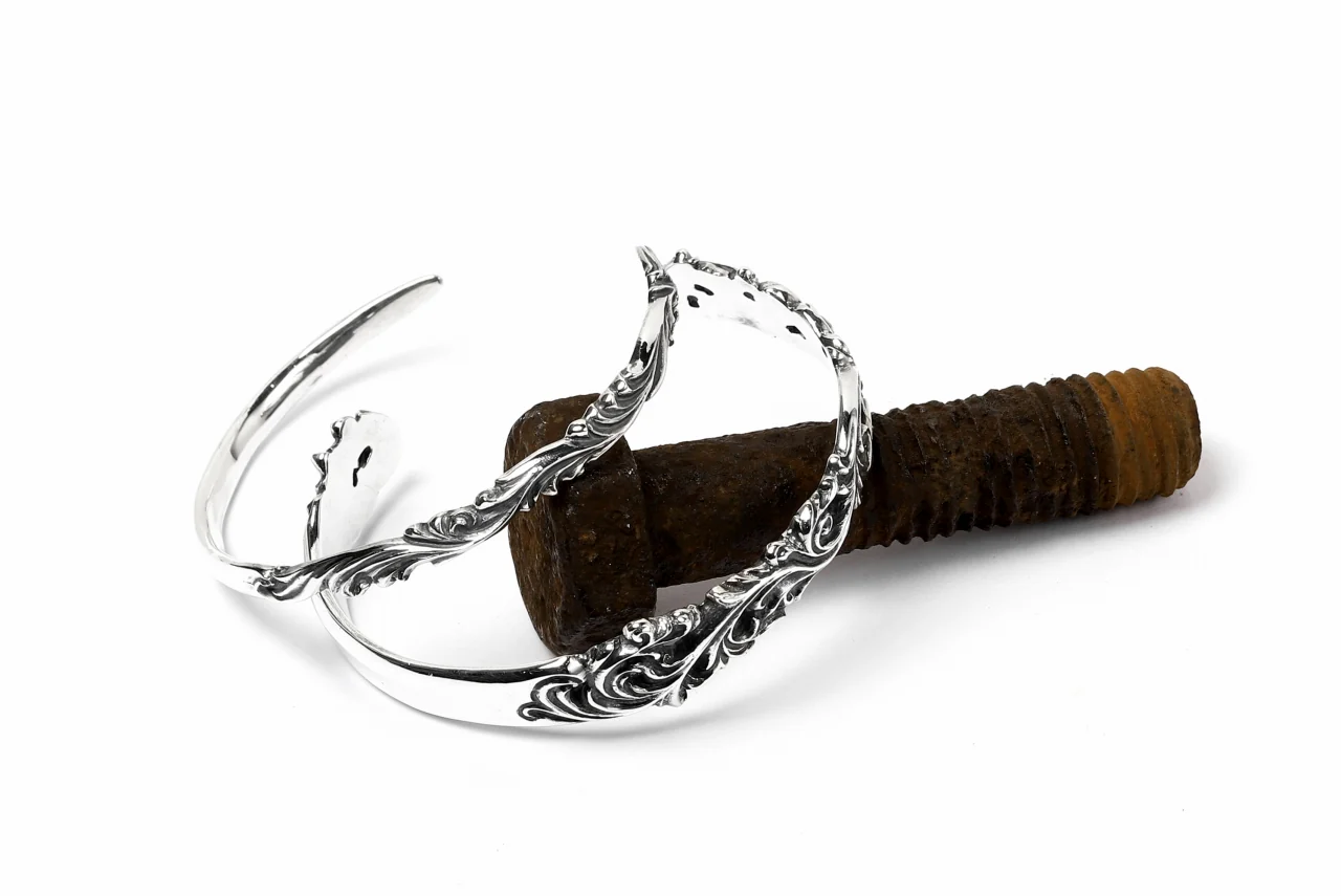 Loud Style Design - GET IN THE RING "ARABESQUE" SILVER BANGLE - Image 19